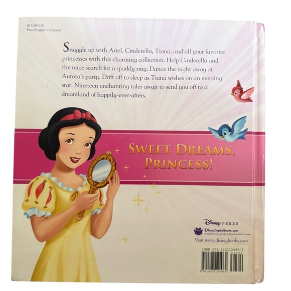 Disney Princess Bedtime Story Collection Book - Pink and Multicolor EUC - Picture 4 of 4
